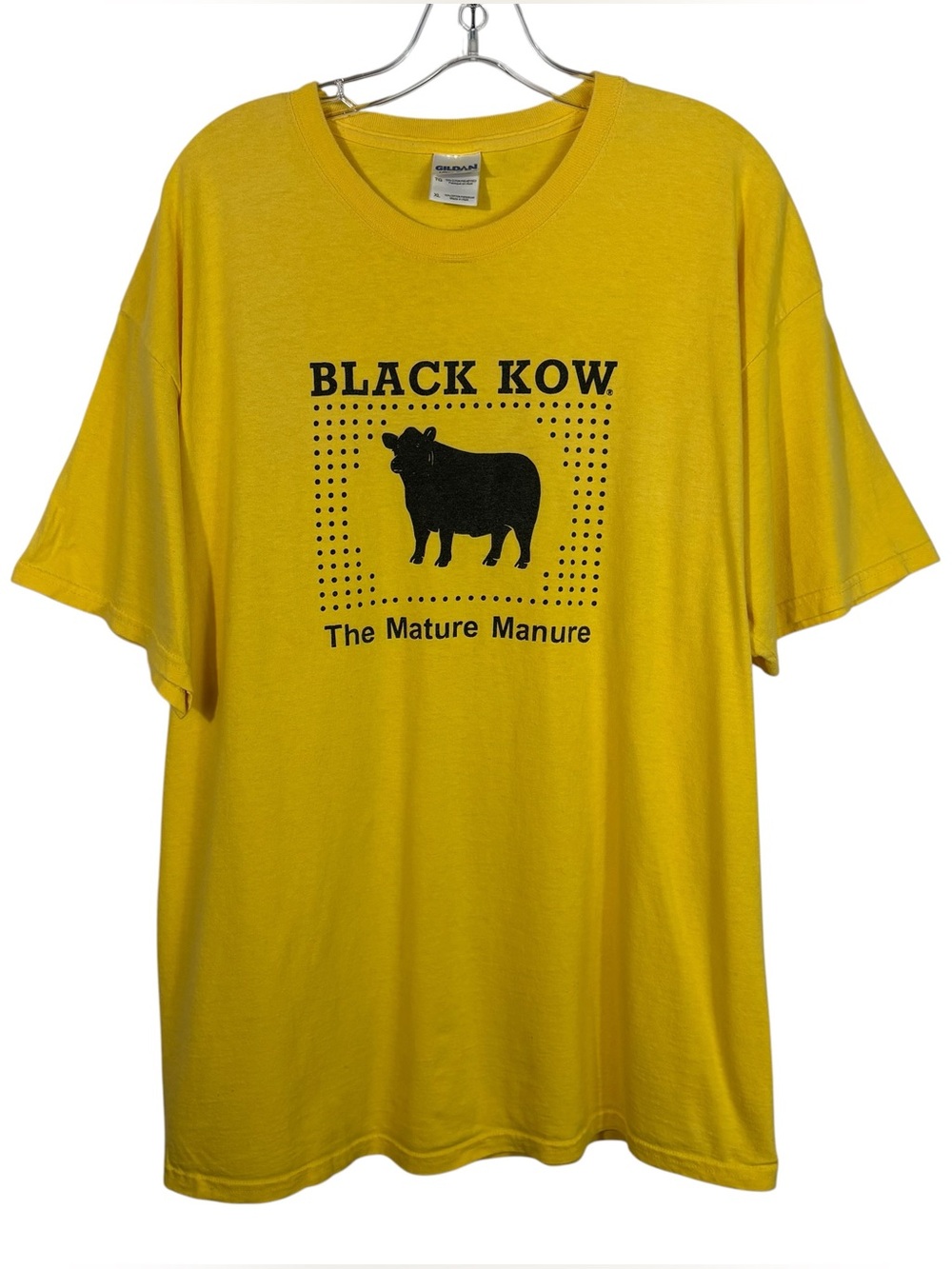 Vintage Y2K Black Kow The Mature Manure Vulgar Comedy Promo T-Shirt XL Funny